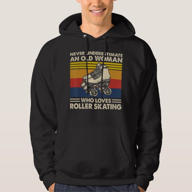 Never Underestimate An Old Woman On A Bicycleunder Hoodie (Front)