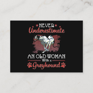 Never Underestimate An Old Woman With A Greyhound Enclosure Card
