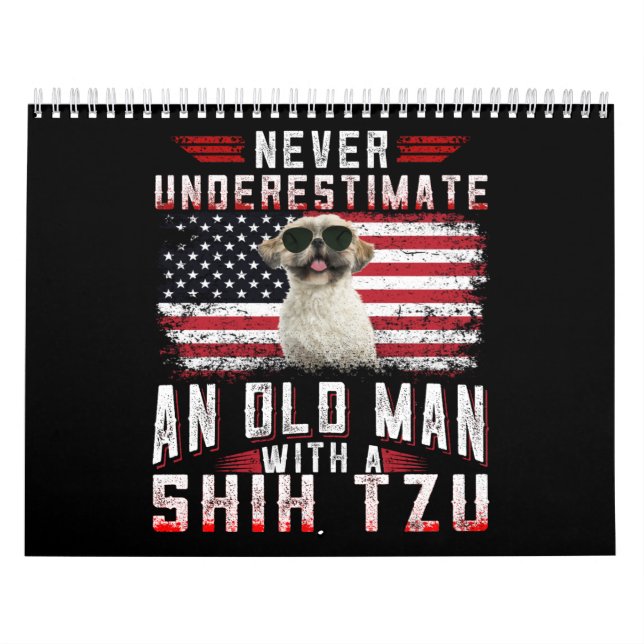 Never Underestimate An Old Woman With A Shih Tzu Calendar (Cover)