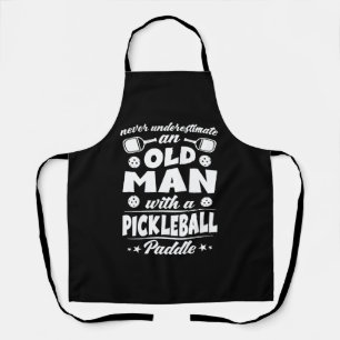 Never Underestimate Ann Old Man with a Pickleball Apron