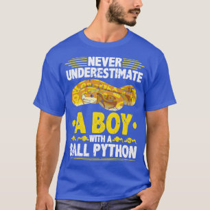 Never Underestimate Boy Ball Python T-Shirt