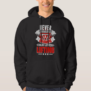 Never Underestimate Gramps Gym Workout Fitness Wei Hoodie