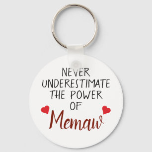 Never Underestimate Memaw Personalised Keychain