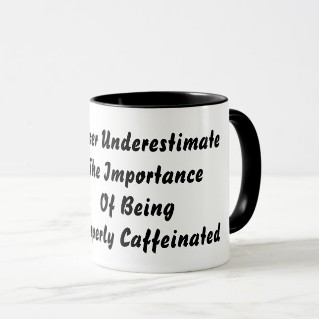 Never Underestimate Mug (Front Right)