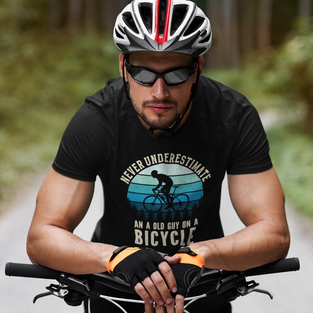 Never Underestimate old guy on a Bicycle T-Shirt (Creator Uploaded)