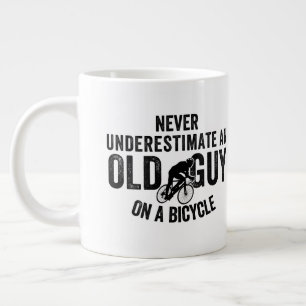 Never Underestimate Old Guy On Bicycle Coffee Mug