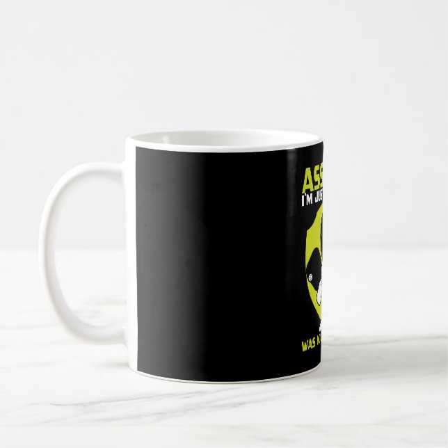 Never Underestimate Old Man Pickleball Paddle Game Coffee Mug (Left)