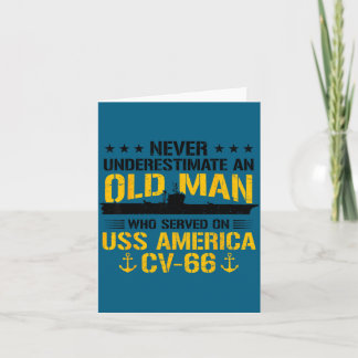 Never Underestimate Old Man Who Illustration Card