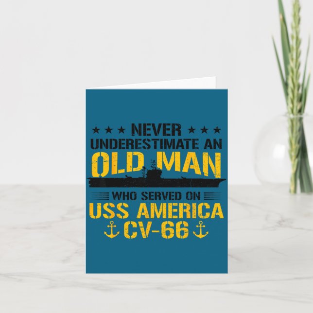 Never Underestimate Old Man Who Illustration Card (Front)