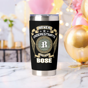 NEVER_UNDERESTIMATE_POWER_OF_A_BOSE INSULATED TUMBLER