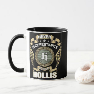 NEVER_UNDERESTIMATE_POWER_OF_A_HOLLIS MUG