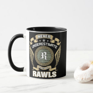NEVER_UNDERESTIMATE_POWER_OF_A_RAWLS MUG