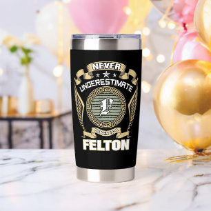 NEVER_UNDERESTIMATE_POWER_OF_A_YOURNAME INSULATED TUMBLER