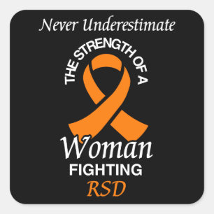 Never Underestimate/Ribbon/Woman...RSD Square Sticker