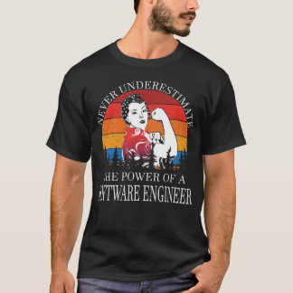 Never Underestimate Software Engineer T-Shirt