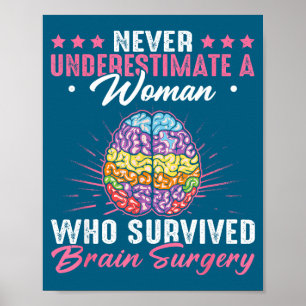 Never Underestimate Survived Brain Surgery Poster