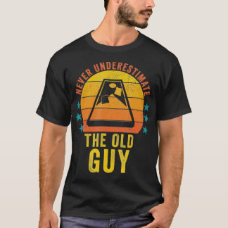 Never Underestimate The Old Guy Funny Cornhole Gam T-Shirt