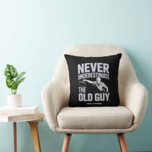 Never Underestimate The Old Guy Funny Disc Golf Cushion
