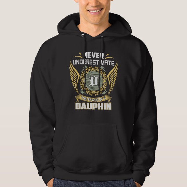 Never Underestimate The Power Of A Dauphin Hoodie (Front)