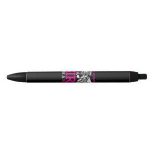 Never Underestimate The Power Of A Girl With A Boo Black Ink Pen