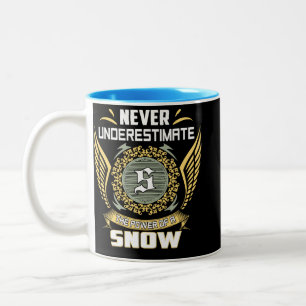 Never Underestimate The Power Of A Snow Two-Tone Coffee Mug
