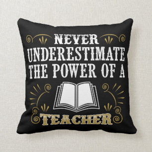 Never Underestimate The Power Of A Teacher Cushion
