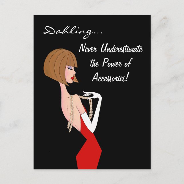 Never Underestimate the Power of Accessories/ DIVA Postcard (Front)