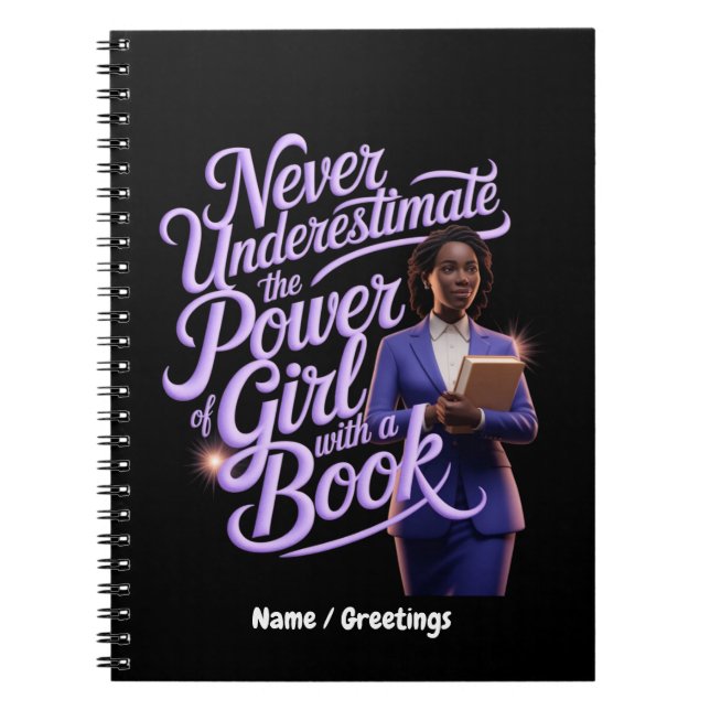 Never Underestimate the Power of Girl with a Book (Front)