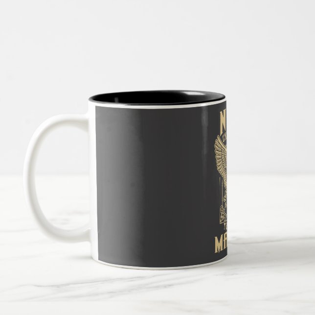 Never Underestimate The Power Of Manning Two-Tone Coffee Mug (Left)