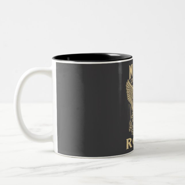 Never Underestimate The Power Of Rossi Two-Tone Coffee Mug (Left)