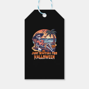 Never Waiting for Halloween Skeleton Gift Tags