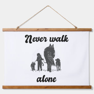 Never Walk Alone – Rustic Animal Lover Hanging Tapestry