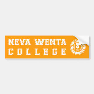 "Never went to college" Bumper Sticker