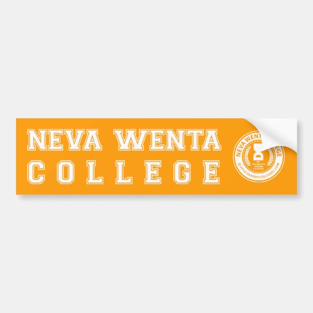 "Never went to college" Bumper Sticker (Front)