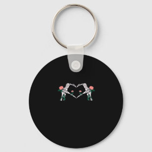 Never Wilts – Skeleton Hands Roses  Key Ring