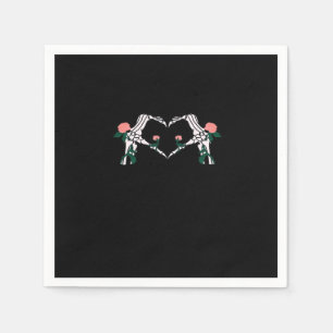 Never Wilts – Skeleton Hands Roses  Napkin