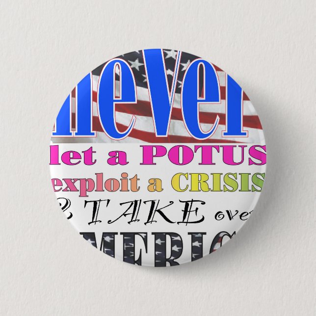 neVerBRAND.com potus EXPOLIT america 6 Cm Round Badge (Front)