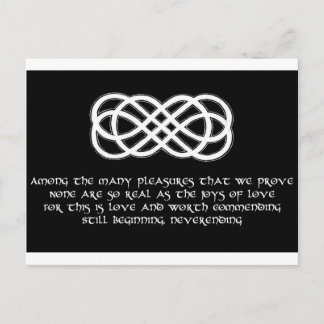 Neverending Celtic Love Knot and poem Postcard