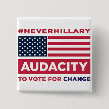 #NEVERHILLARY Button