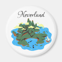 Neverland Island with mermaids and pirate ship