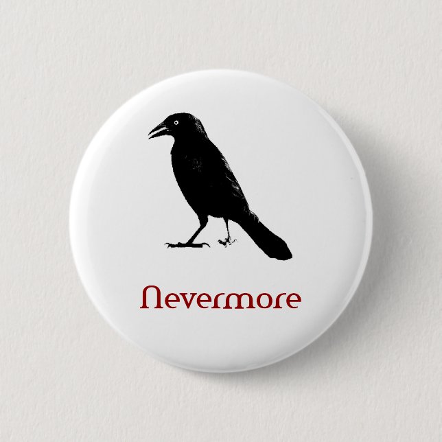 Nevermore 6 Cm Round Badge (Front)