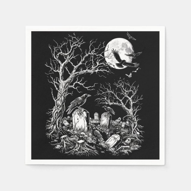 Nevermore Cemetery Napkin (Front)