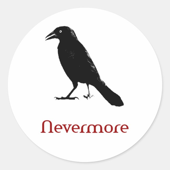 Nevermore Classic Round Sticker (Front)