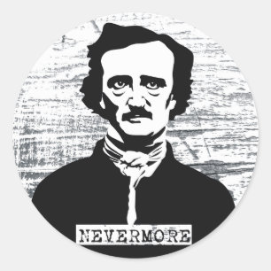 Nevermore Edgar Allan Poe Classic Round Sticker