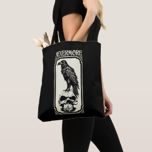 Nevermore   Edgar Allan Poe - The Raven Tote Bag