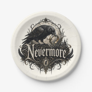 Nevermore Marriage Ring Divorce Party Paper Plate