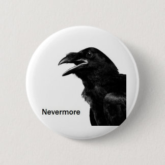 Nevermore Raven 6 Cm Round Badge