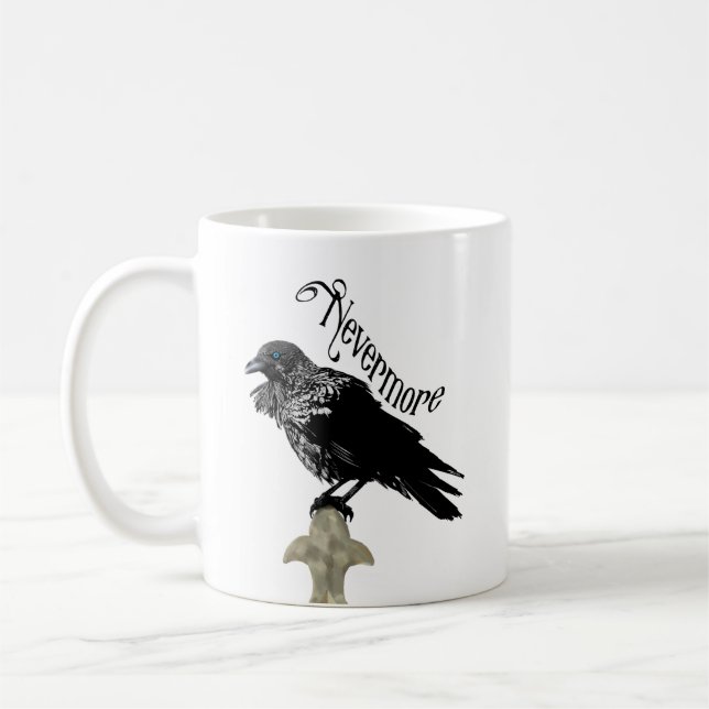 Nevermore Raven Coffee Mug (Left)