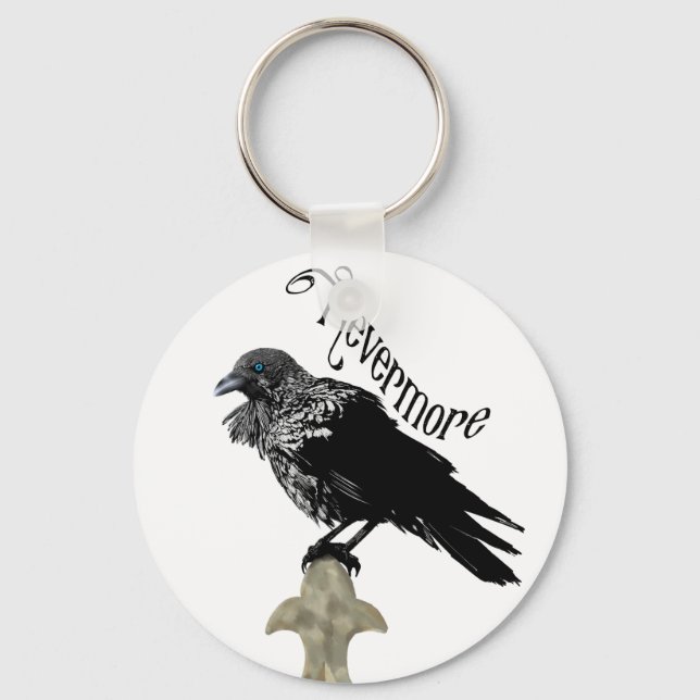 Nevermore Raven Key Ring (Front)