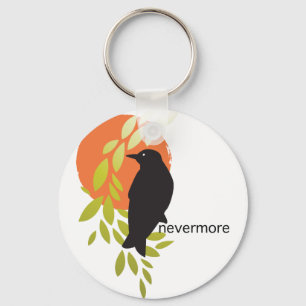 Nevermore - Raven & Moon by Poe Key Ring